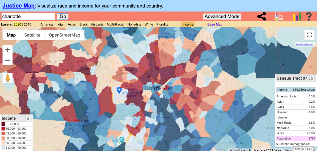 Justice Map: Visualize race and income data in your community