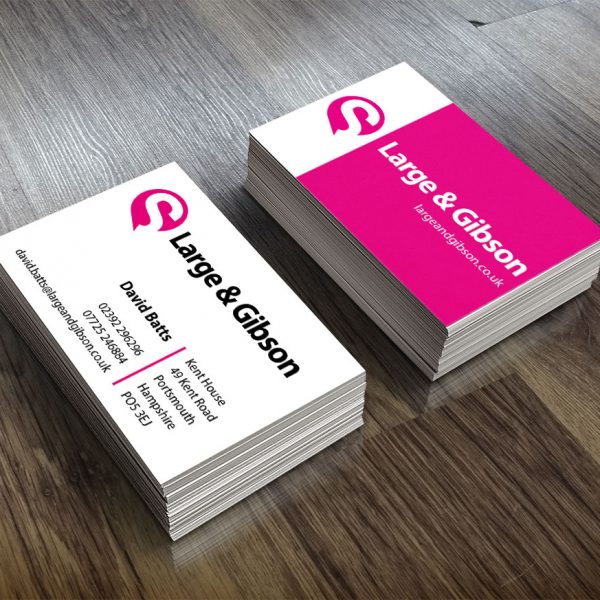 Large & Gibson Quality Solicitors business card design